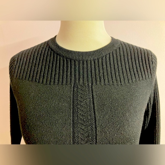 Estrna Jane Women’s Pullover/Crew/Fringed Sweater, Large*, Black, Tight Knit - Picture 4 of 6